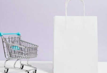 E-commerce Security - Push Cart and a White Paperbag