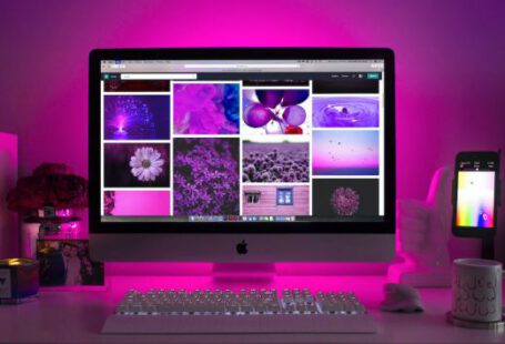 Web Design Trends - Silver Imac Displaying Collage Photos